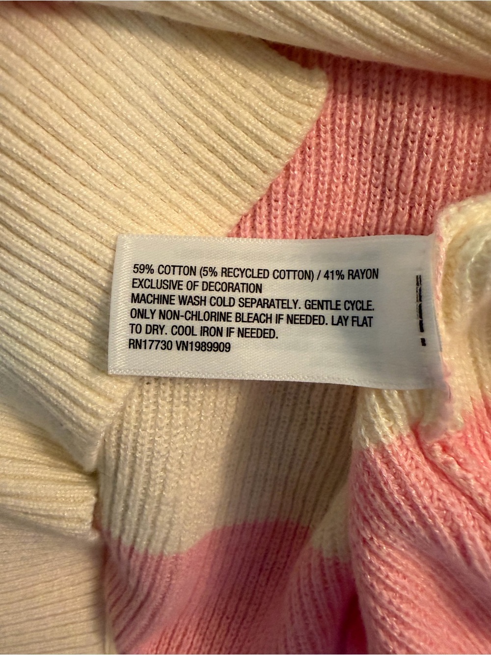 Joylab Pink and Cream Striped Women's Sweater - Picture 7 of 7